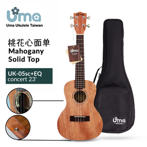 Uma Ukulele 23' Concert Mahogany Solid Top  UMA UK-05SC + EQ (EQUALIZER)