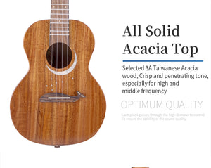 TODO Ukulele 23' Concert Whale Acacia Wood Full Solid + EQ (EQUALIZER)