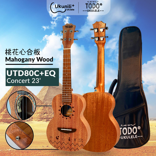 TODO Ukulele 23' Concert Mahogany Nile Design + EQ (EQUALIZER)