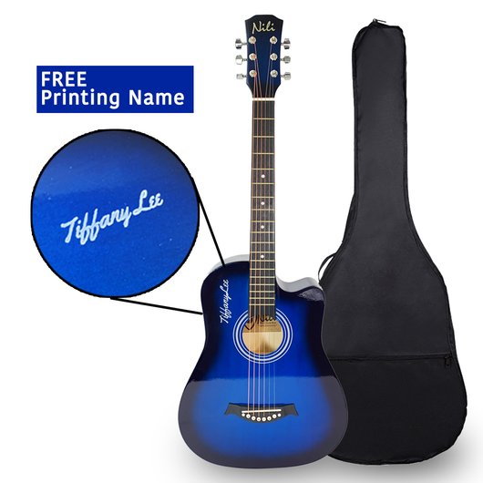 Nili Acoustic Guitar 38 inches Blue