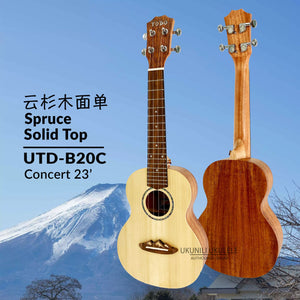 TODO Ukulele 23' Concert Spruce Solid Top + EQ (EQUALIZER)