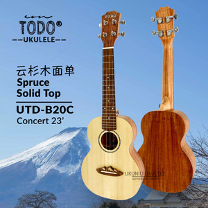 TODO Ukulele 23' Concert Spruce Solid Top + EQ (EQUALIZER)