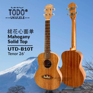 TODO Ukulele 26' Tenor Mahogany Solid Top + EQ (EQUALIZER)