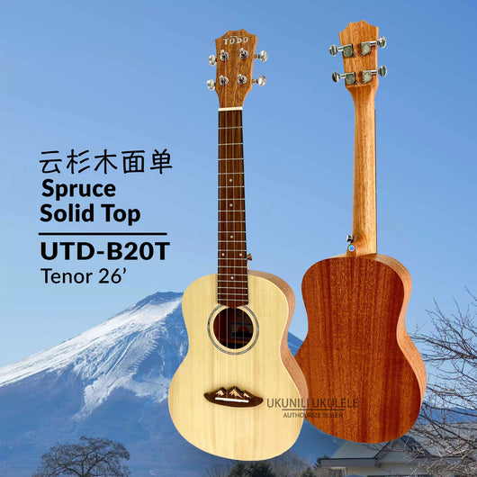 TODO Ukulele 26' Tenor Spruce Solid Top + EQ (EQUALIZER)