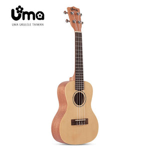 Uma Ukulele 23' Concert Spruce Solid Top  UMA UK-06SC + EQ (EQUALIZER)