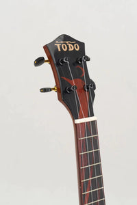 TODO Ukulele 23' Concert Oriental Phonix Tiger Pattern Solid Top + EQ (EQUALIZER)