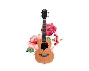 TODO Ukulele 23' Concert Fuso Flower Girl Acacia Wood Full Solid + EQ (EQUALIZER)