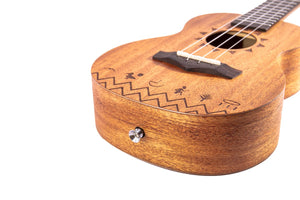 TODO Ukulele 23' Concert Mahogany Nile Design + EQ (EQUALIZER)