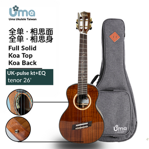 Uma Ukulele 26'Tenor Full Solid Koa wood UMA-PulseKT + EQ (EQUALIZER)